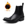 Fashion Brand British Style Business Boots Men Genuine Leather Chelsea Boots New Casual Leather Outdoor Office Shoes Big Size:38-46Boots