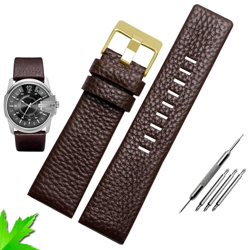 

Классический ремешок из натуральной кожи для часов Diesel Watch Belt DZ7257 1657 4323 7314 7313 7371 Ремешки 22 24 26 27 28 30 мм Черный коричневый белый 30mm