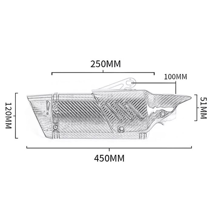 Pot d'échappement M-RR for Ducati Multistrada 1200/ S Titane