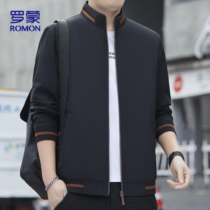 

ROMON Men s 2617 Casual Windproof Stand-Collar Jacket 5XL