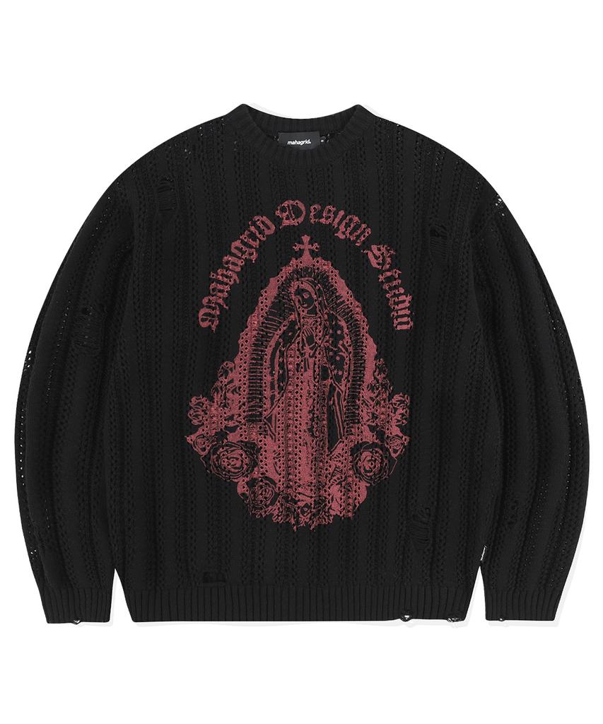 MAHAGRID Blessed Mesh Knit Black(Mg2Esmk601A)