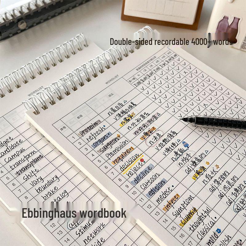 Ebbinghaus Memory Notebook for Vocabulary & Exam Prep