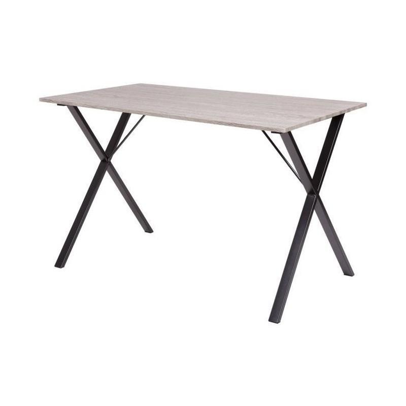 Country Table + 4 Chairs - In Mdf Pvc Finish - Gray And Black Color Ht20c205