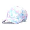 Summer Kids Baseball Cap Fashion Tie-dye Print Snapback Hat For Children Girls Outdoor Streetwear Adjustable Duck Tongue Cap