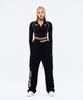 Mihag Track Logo Crop Half-Zip Long Sleeve (Black)