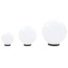 Lampe - vidaXL - Jeu de lampes boule LED - 20/30/40 cm - PMMA - Extérieur