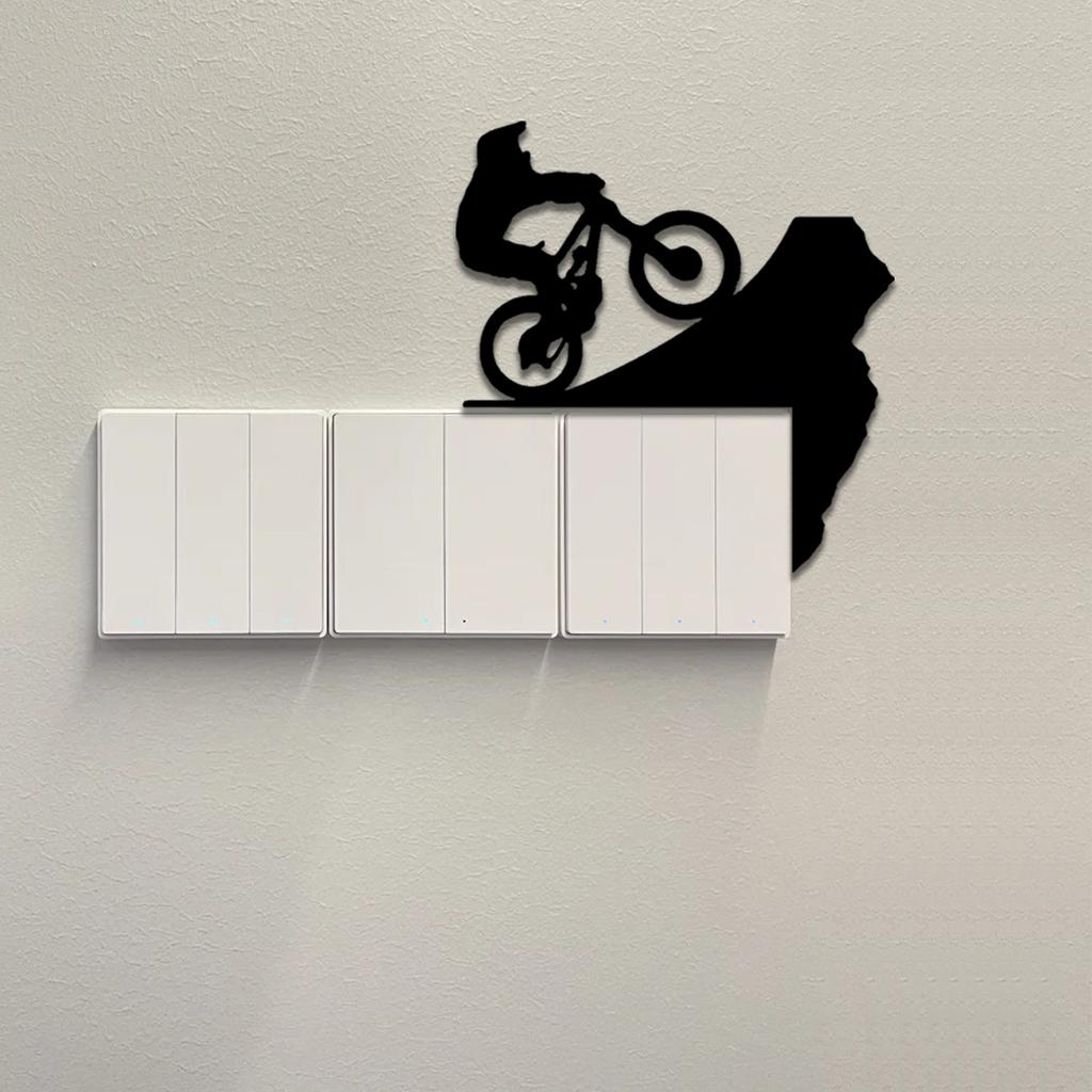 1Pc Iron Wall Decoration, Mountain Bike Door Top Ornament, Switch Decoration, Home Wall Decoration, Ideal Gift for Extreme)