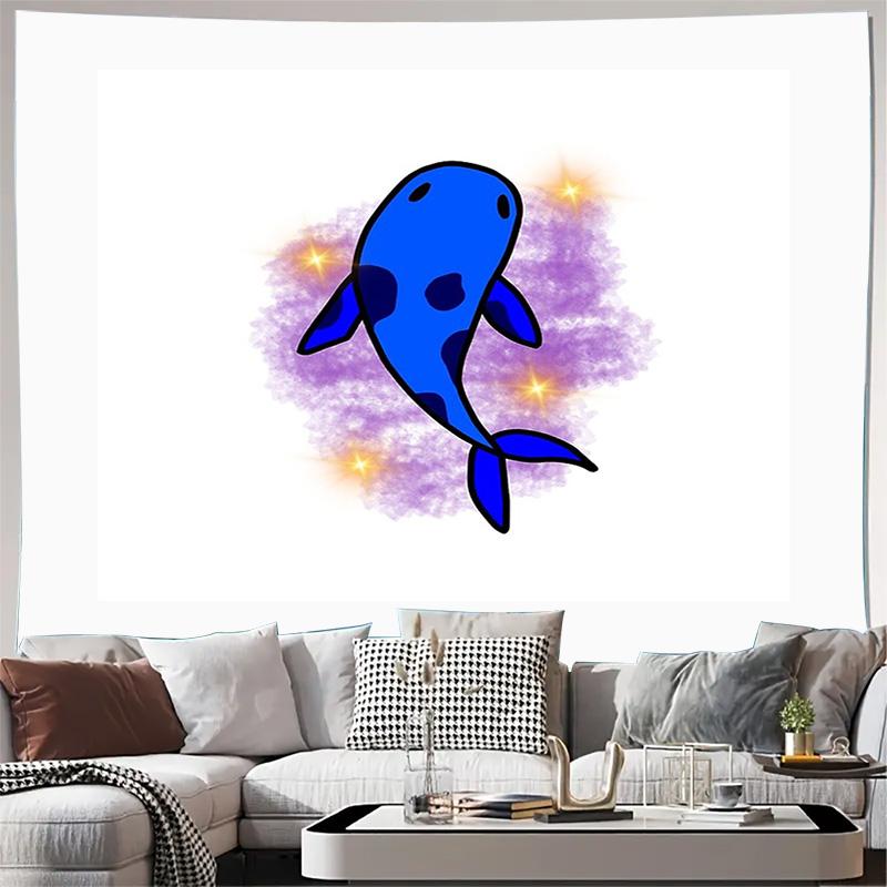 

Ocean Whale Tapestry Wall HangingBlue Marine Animal DecorBeach Vibes Room AestheticGalaxy Space PatternTrippy ArtBoho Home Decor 74x94cm(29x37in)