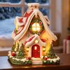 Unique Christmas Gift for Family Snow House Incense Burner, Backflow Holder, Holiday Tabletop Decorations Home Festive Xmas Desktop Figurine