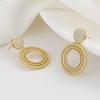 Korean version of simple zircon earrings copper micro-set round earrings high-end earrings