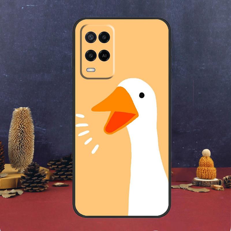 Cartoon Funny Goose Case For Oppo A16 A76 A96 A17 A57 A40 A60 A80 A98 A58 A78 A18 A38 A54 A74 A94 A15 A5 A6 Pro