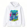Kids Boys Girls Hoodie Cute Cartoon Stitch Printed Long Sleeve Pullover Sweatshirt Casual Tops for Toddlers