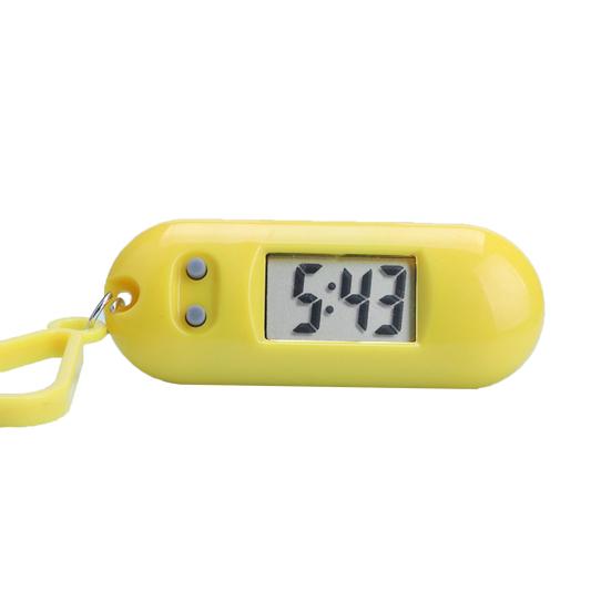 Electronic Clock Silent Display Portable Student LCD Digital Exam Study Desktop Clock Keychain