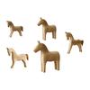 Paintable Horse Ornament Unfinished Wooden Figure DIY Decoration Sculpture for Bookshelf Fireplace