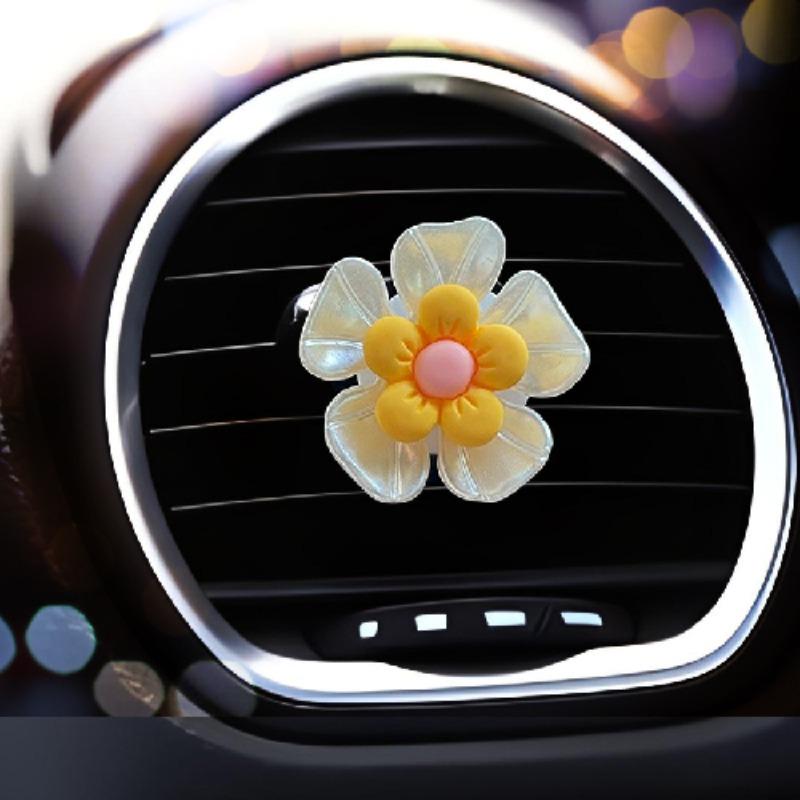 Car Perfume Clip Flower Air Outlet Car Air Freshener Peach Blossom Aroma Diffuser Car Decoration Accessories Fresh Air