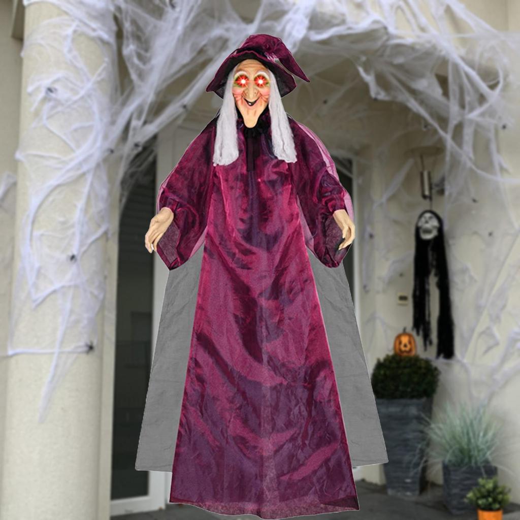 Halloween Decor Hanging Animated Witch House Prop Decoration Height 178cm Sturdy