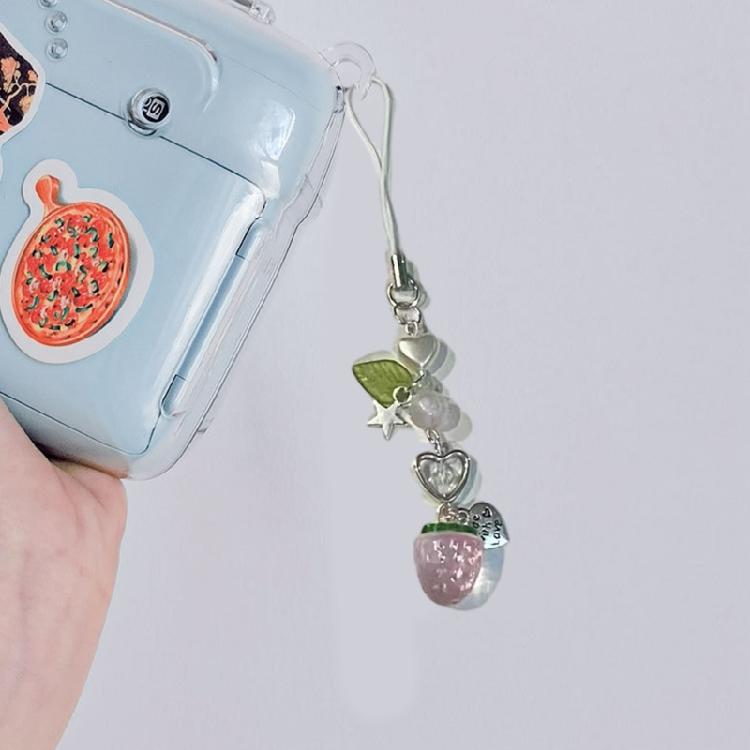 Women Cherry Keyring Cute Strawberry Butterfly Pendant Keychain Jewelry Teen