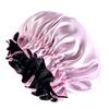 New Solid Elastic Double Layer Satin Bonnet Nightcap Doubleside Women Shower Bath Caps Night Sleep Hair Protection Hat