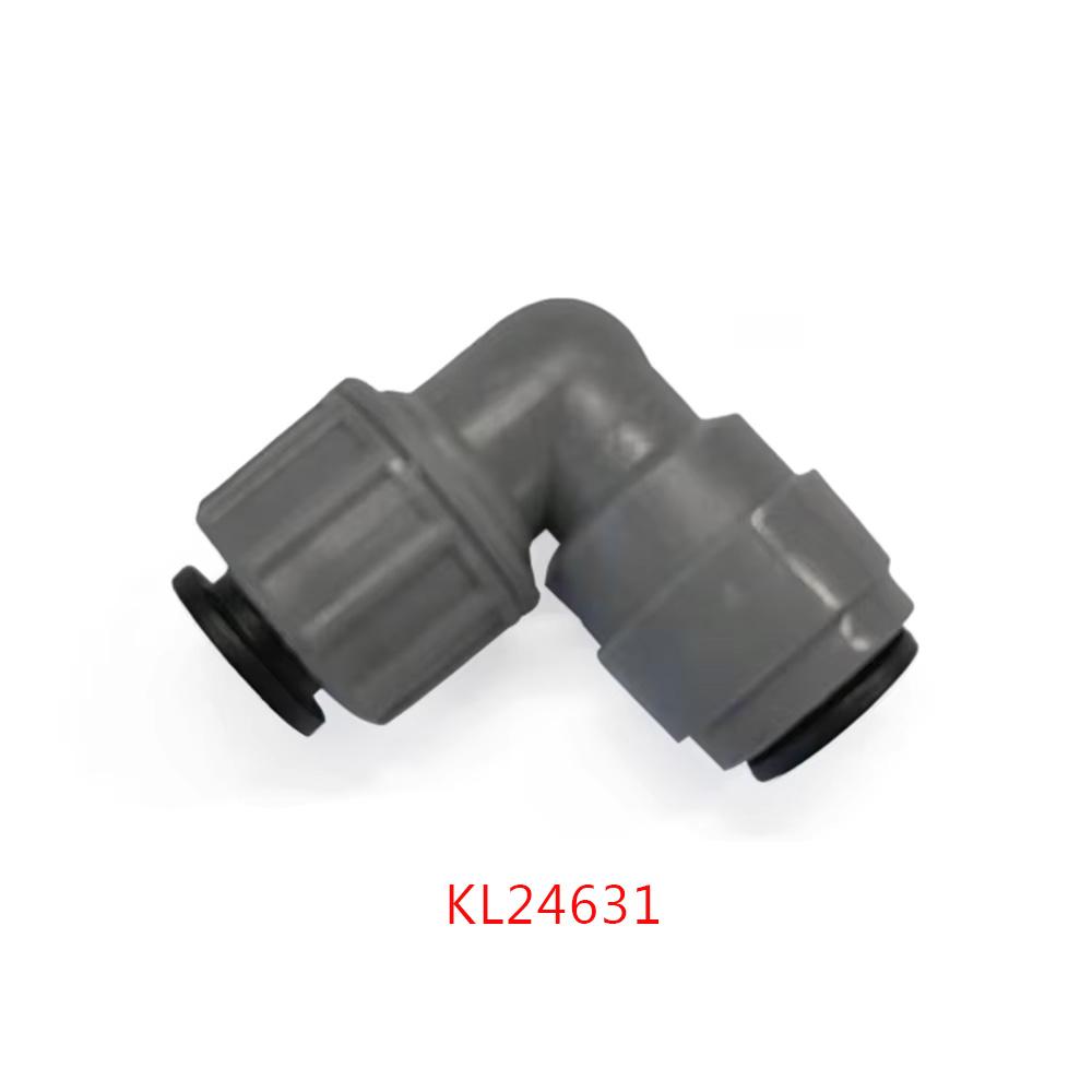 KegLand Barware Duotight - 8/6.35mmx8mm Screwlock  Elbow Push In Joint Fittings Quick Connector
