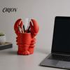 Novelty Desk Decor Lobster Pen Holder, 3D Printed Desktop Organizer, Crayfish Pencil Stand Fun Office Supplies for Student Supplies, Halloween