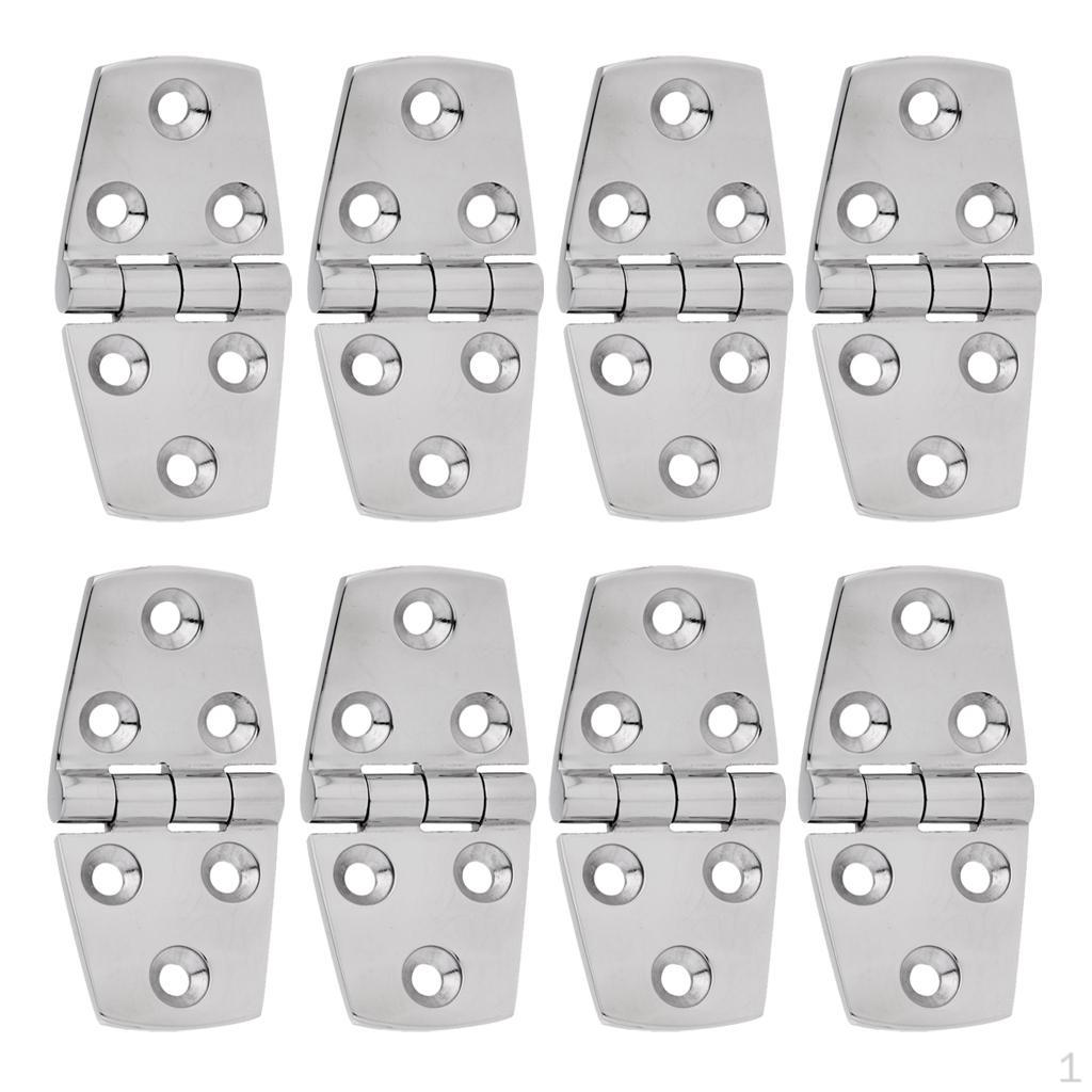 

8 Pieces High Polished 316 Stainless Steel Door Hinge Flush Install the Deck Hardware for