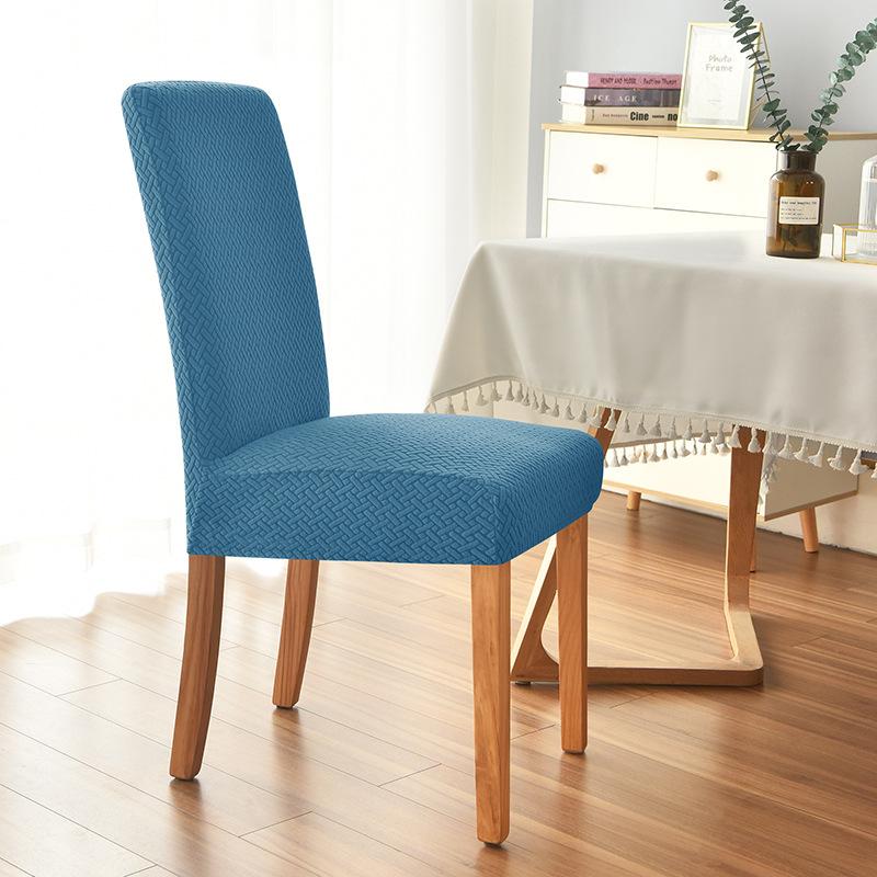 Embossed Stretch Dining Chair Cover with Back Jacquard Velvet Covers for Chairs for Kitchen Extensible Cover Chairs Wedding Home