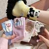 Boneless Socks Medium Tube Socks Flocked Cotton Socks Monsoon Cute Cartoon Bear Sweat-Absorbing Stockings