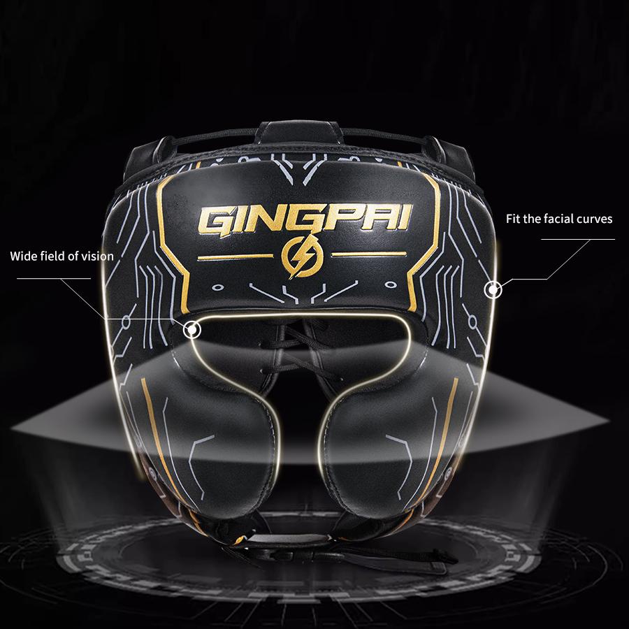 Professional Boxing Headgear Adult Full Face Protection Closed Training Helmet for Karate Sanda MMA Ear Guard