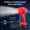 Cordless Lithium Turbo Blower Handheld Brushless Electric Blower 48V High-Power Industrial Fan for Car Drying Dust Removal And Outdoor Cleaning