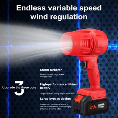 Kablosuz Lityum Turbo Üfleyici El Tipi Fırçasız Elektrikli Üfleyici 48V Yüksek Güçlü Endüstriyel Fan Araba Kurutma Toz Alma Ve Dış Mekan Temizliği İçin