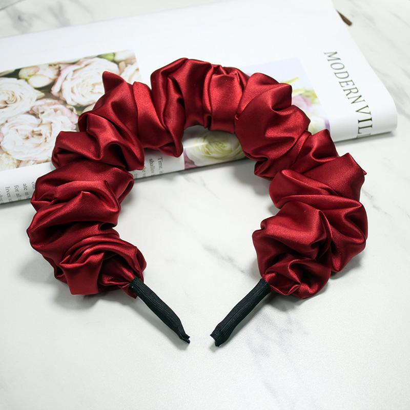 Lystrfac Slik Volume Wave Scrunchies Headband for Women Girls Fashion Hairbands Big Size Head Band Bezel Hair Accessories