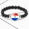 287 Länder Nationalflagge Druckknopf Elastisches Band Perlen Länderflagge Unabhängigkeitstag Perlen Schmuck Perlenarmband