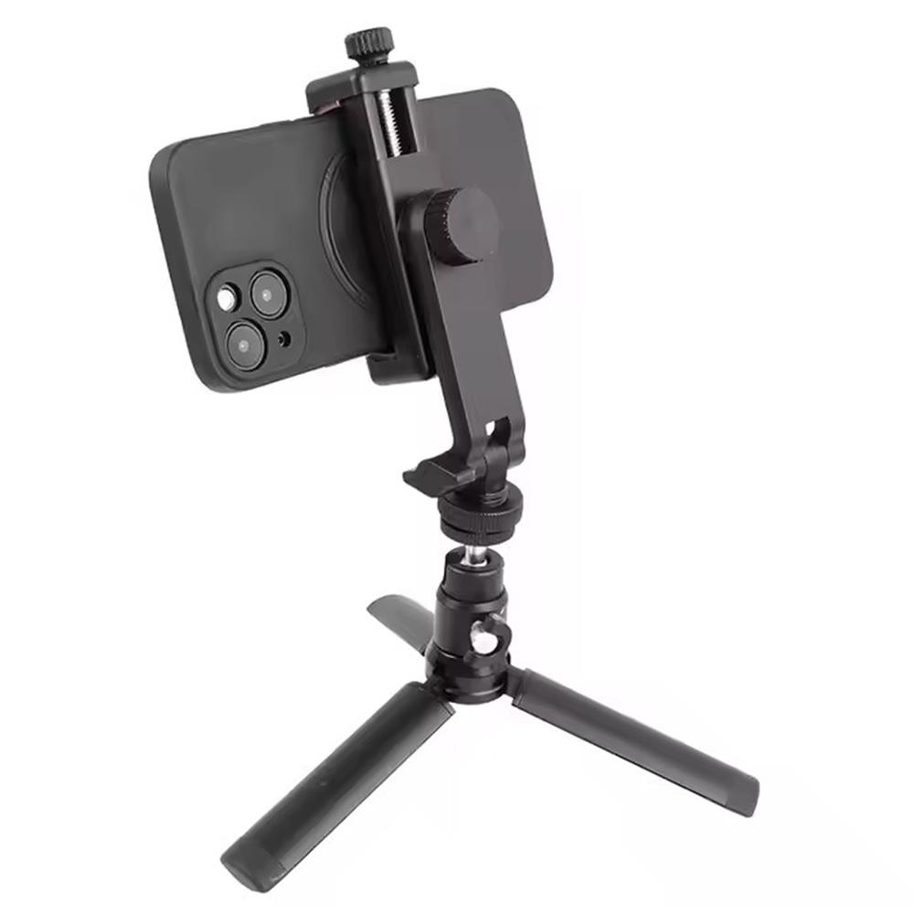 KY18 DSLR Camera Phone Holder Live Streaming Photography Cold Shoe Mount Rotating Cellphone Clamp
