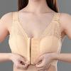 Front Button Beautiful Back Underwear Thin Gathered Anti Sagging Adjustable Bra Women's Plus Size No Steel Ring Bra