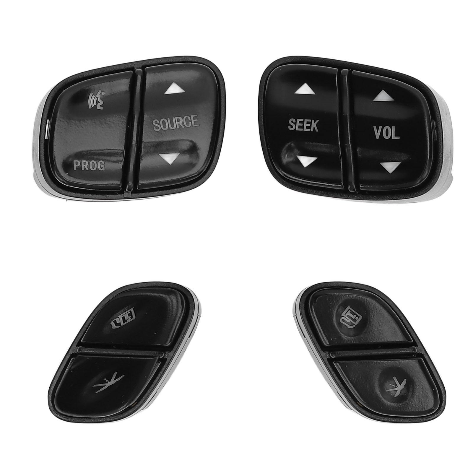 

4 Pcs Steering Wheel Control Switch Button White LED Indicator Solid Connection Long Lifespan