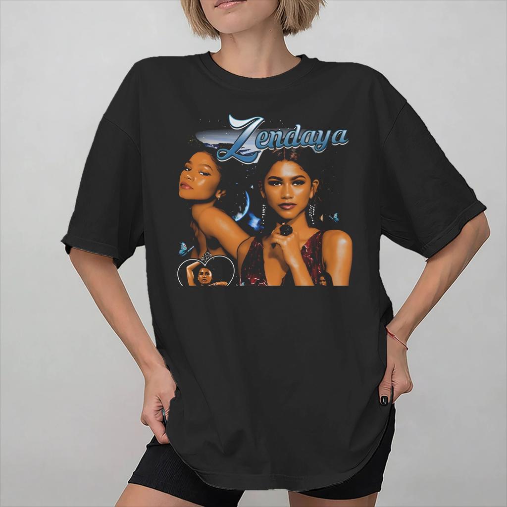 Ruby Rue Zendaya Tee Shirt for Unisex Women Printed T Shirts Cotton Clothes
