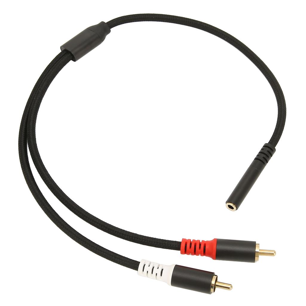 3.5mm to 2RCA Cable Female to Male Stereo Bidirectional Gold Plated Sound Y Splitter Cord for Phone MP3 Speaker 11.8in