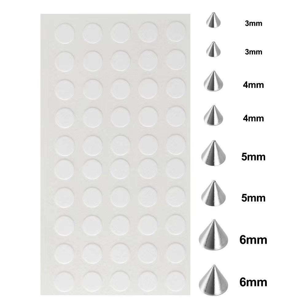 

Punk Rock Sharp Cone Round Ball Fake Piercing Sticker Belly Button Rings Men Ear Nose Stainless Steel Body Jewelry for Women Round&Labret, Lip Piercing Jewelry&Face