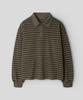INDUST Pigment Stripe Pique T-Shirt_Brown