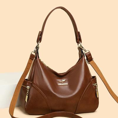 Bolsos de cuero de lujo para mujer gran capacidad bolsos casuales de alta calidad bolsos de hombro suaves para mujer nuevo
