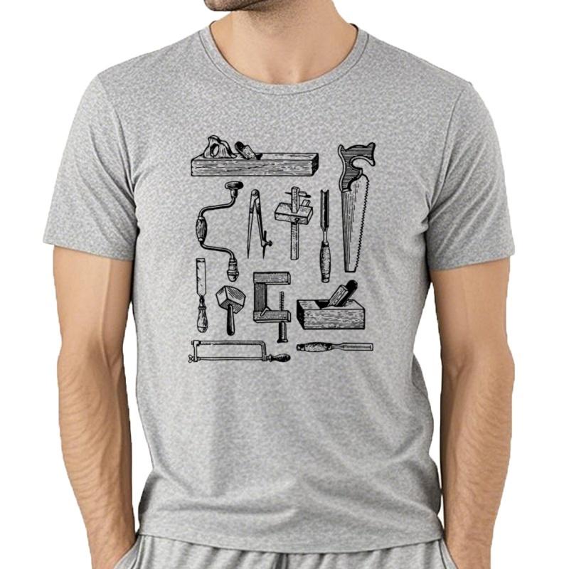 New Woodworking Tools Carpenter Carpenter Carpenter T-shirts Streetwear Short Sleeve Gifts Of Cu