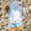 Cartoon M-Miffy Cute Kawaii Bunny Towel Beach Towel Oversized Quick Dry Towel Absorbent Soft Swim Beach Towels for Men Women