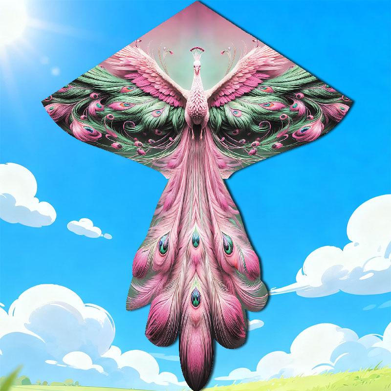 Colorful Peacock Phoenix Kite - Cartoon Bird Design for Adults & Children