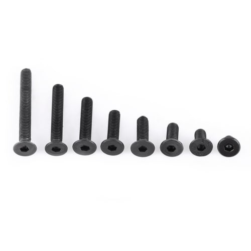 M3 Hex Countersunk Head Screws, 200-Piece M3 Countersunk Hex Socket Head Screws Bolts Machine Fastener Assortment Set (30 Pieces In 4mm, 6mm, 8mm, 10m