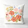 Pieces Floral Ladybug Print Square Throw Pillow Covers Pattern Cushion Cover Suitable for Sofa Bedroom Car Pillow Cover
