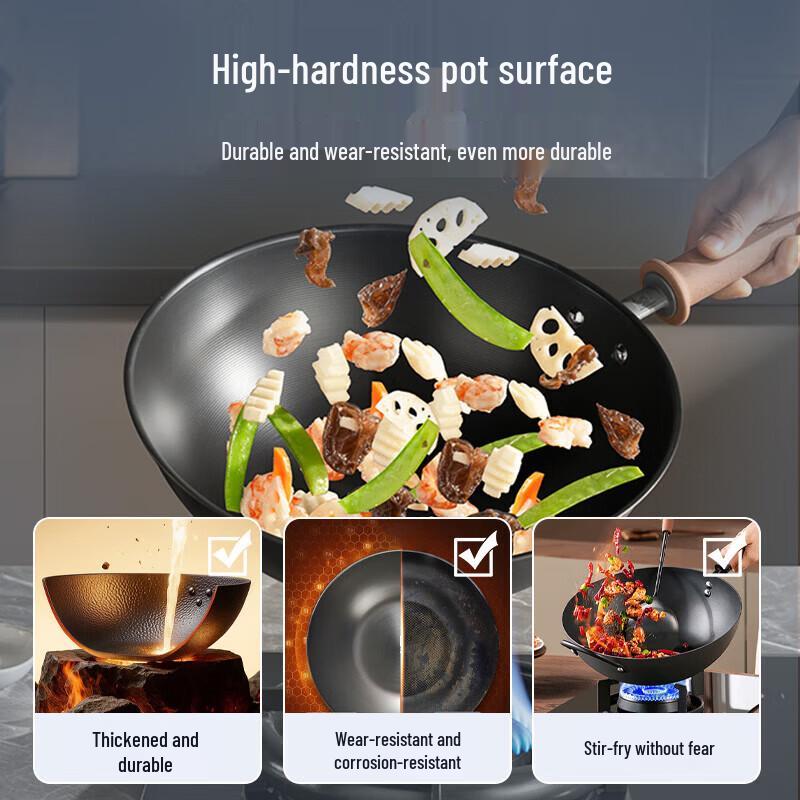 KOBACH 316L Stainless Steel Titanium Iron Wok