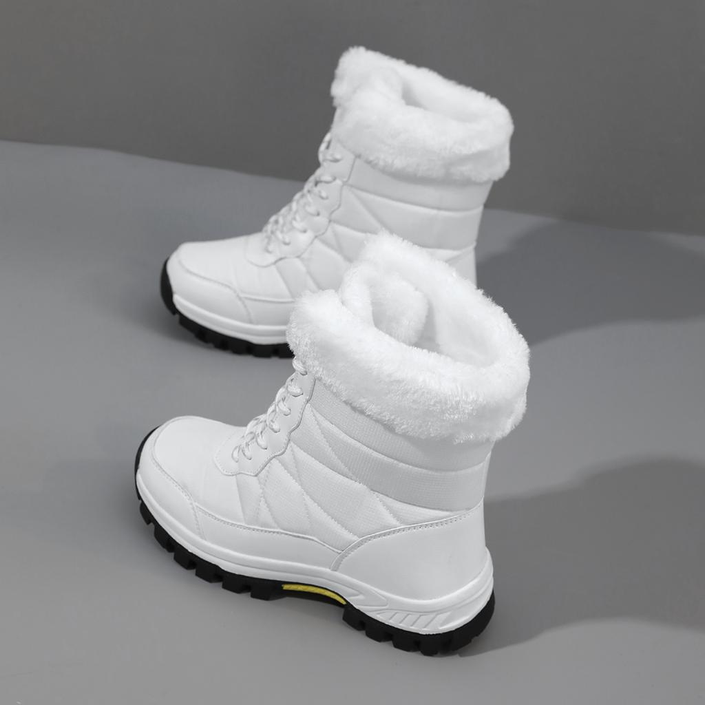 TUINANLE Damskie bawełniane buty Zagęszczone Ciepłe Codzienne Duże Pluszowe Buty Zimowe Śniegowce Antypoślizgowe