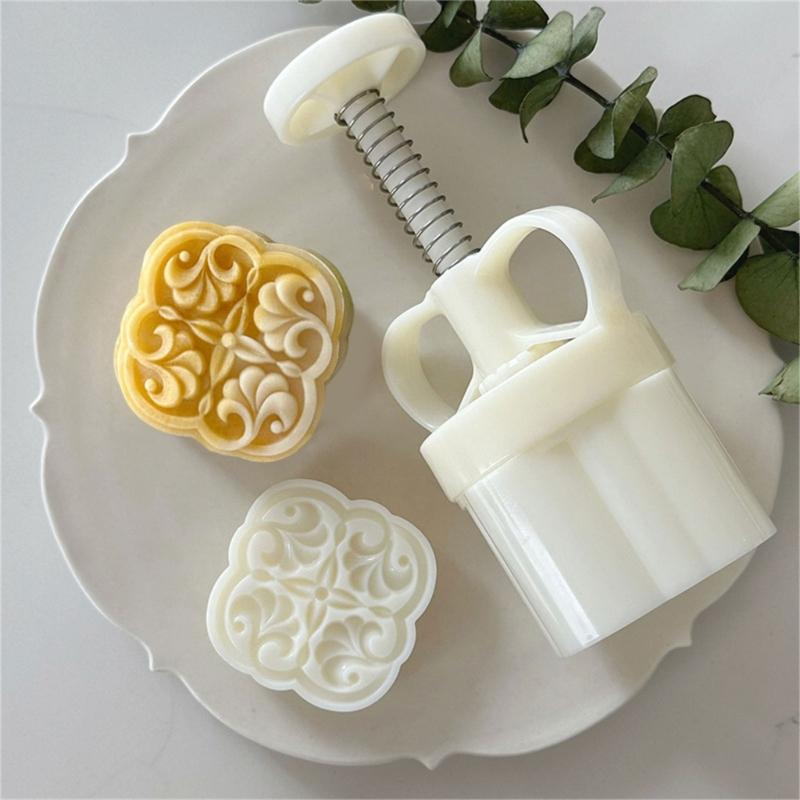 Mooncakes Molds Cookie Stamps Dessert Baking Tool Hand Pressure Chinese Pastries Mould for Celebration and Gatherings