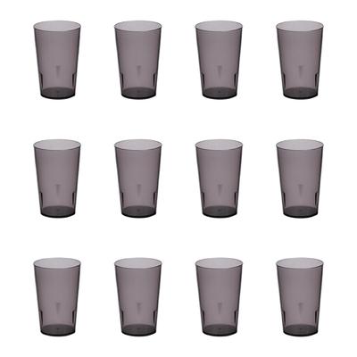 Thunder Group Becher, 240ml8oz, 12er-Set, Gewerbequalität, bruchsicher, spülmaschinenfest, antihaftbeschichtet, stapelbar, leichtes Plastik