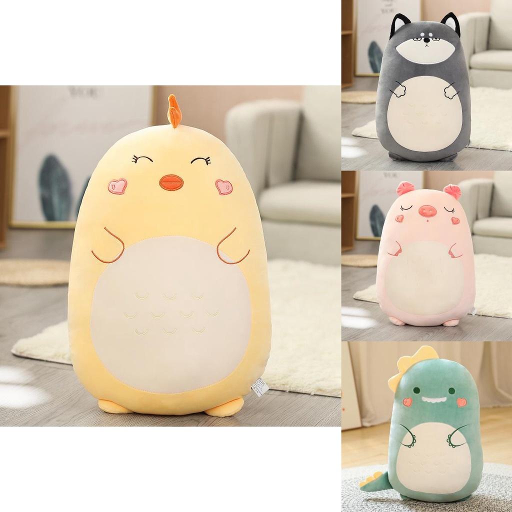 Cute Animal Plush Doll Pillow For Room Decoration And Children's Gift Dinosaur/lion 17.1in-31.5in